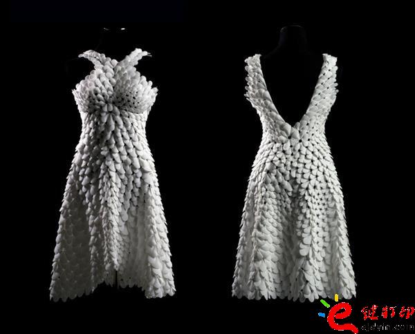 3d打印服装 升级2.0版3D打印Kinematic Petals连衣裙诞生_3D打印服务公司