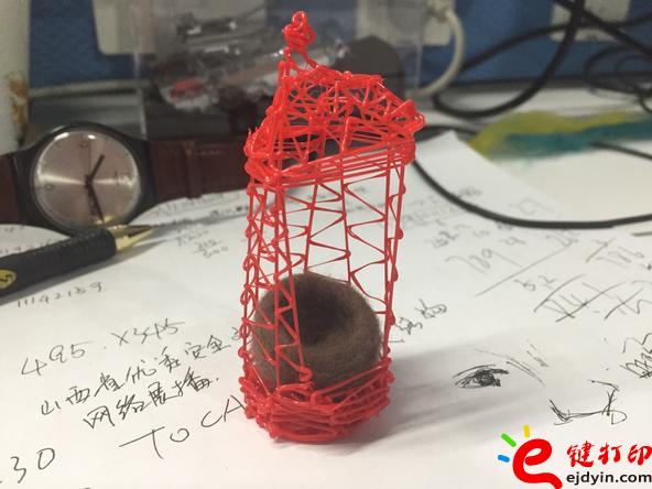 [内附美图]第一次3D打印笔DIY作品之毛毡鸟巢